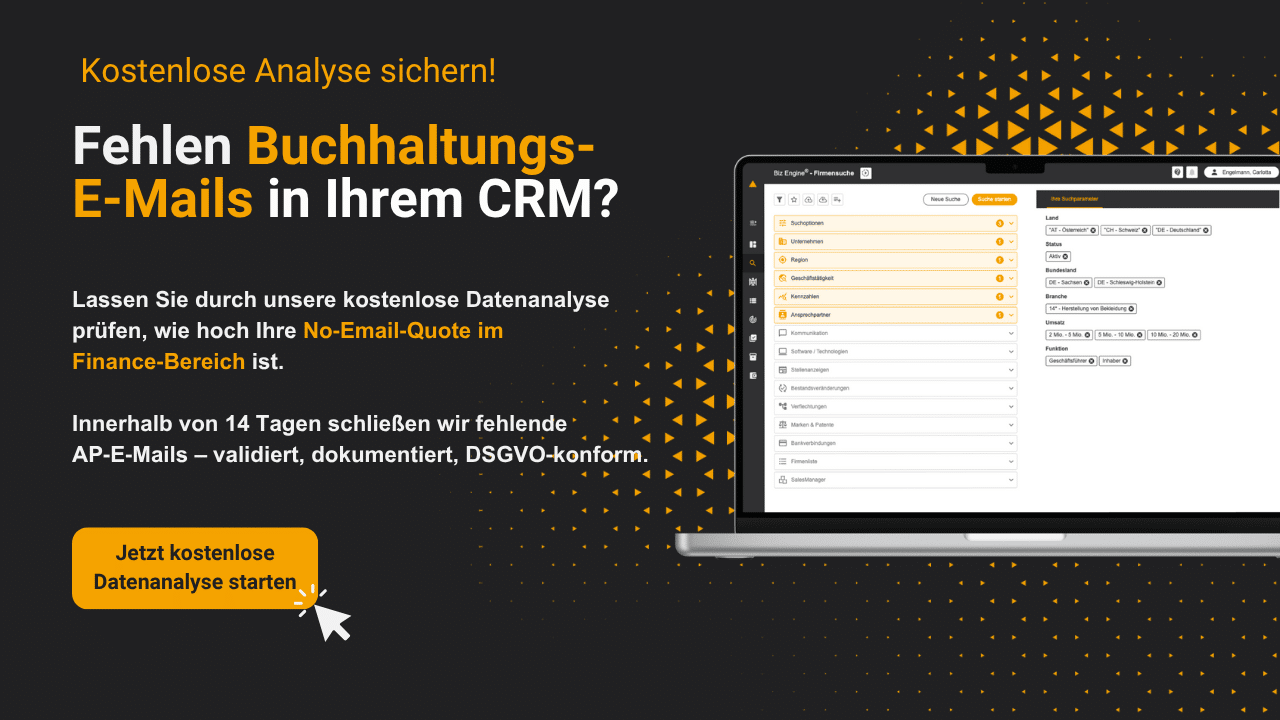 Kostenfreie Datenanalyse zum identifizieren fehlender Kontaktdaten für E-Rechnung